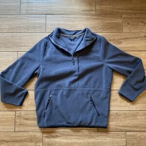 Pendleton Fleece 1/4 Zip Mens Large Navy Midweight Outdoor Hiking Casual